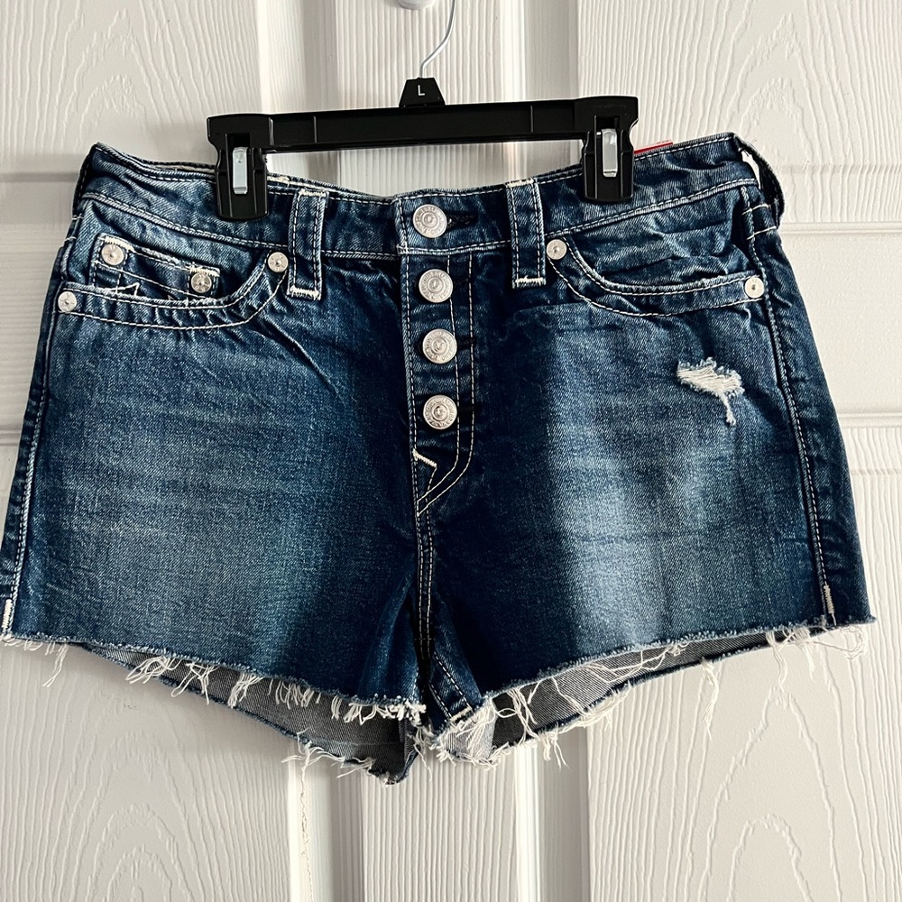 True Religion Shorts Size 29 High Rise Button Fly